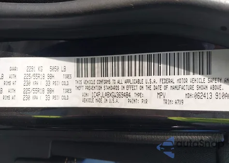 2016 Jeep Cherokee Altitude z USA, uszkodzony, nr VIN 1C4PJLABXGW369484